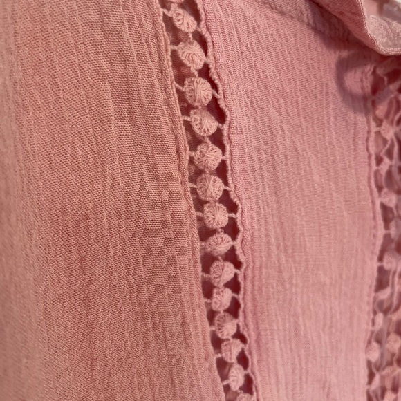 Rose Pink Blouse Summer Spring Whimsigoth Boho Southwestern Renfaire - Picture 8 of 11
